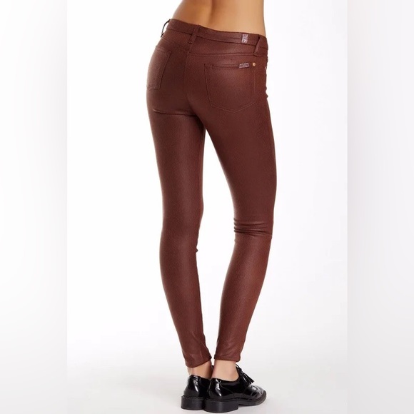 7 For All Mankind crackled faux leather pants - Picture 5 of 14